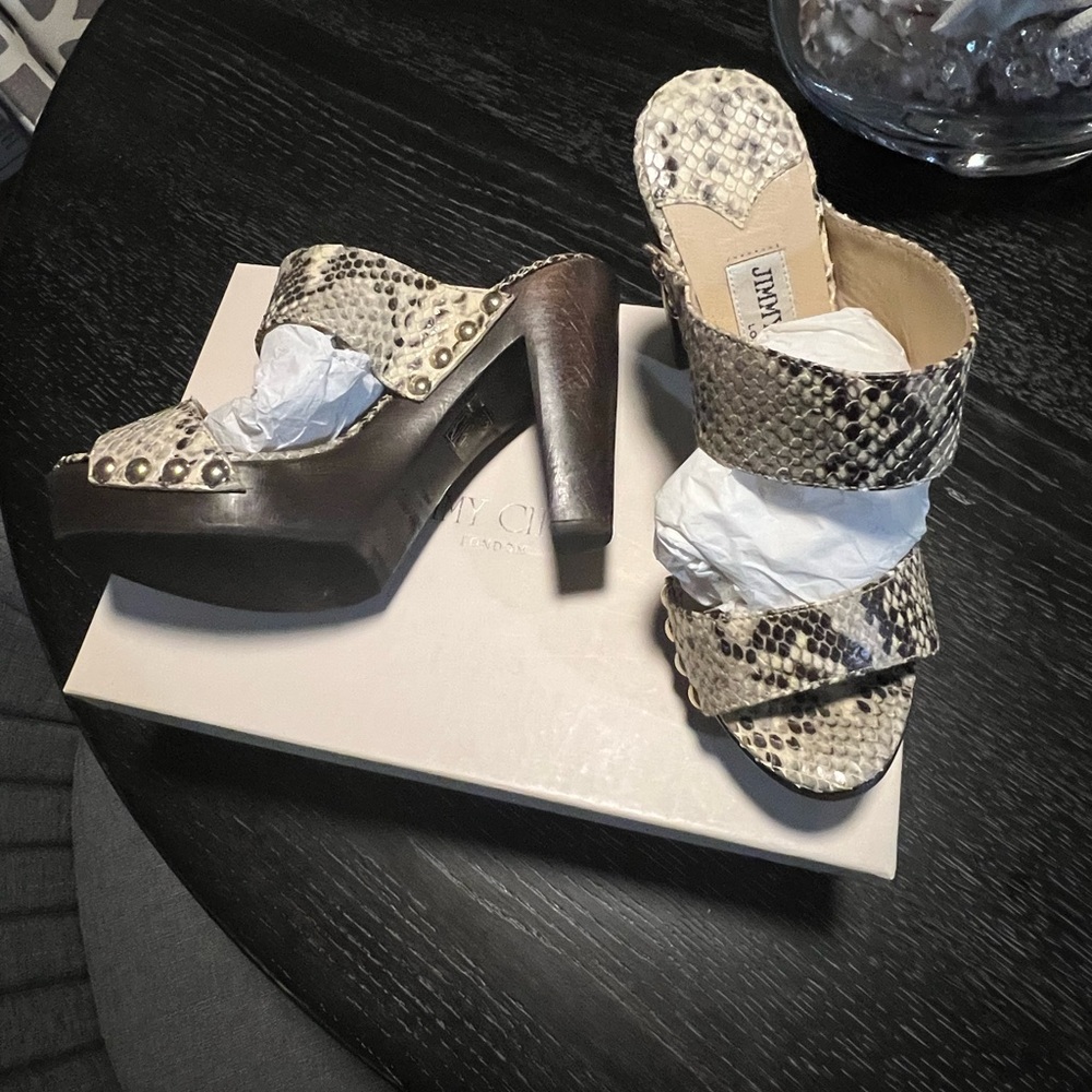 Jimmy Choo snakeskin sandle sz 6